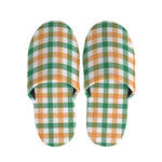 Irish Plaid St. Patrick's Day Print Slippers