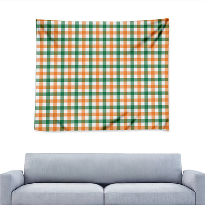 Irish Plaid St. Patrick's Day Print Tapestry