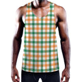 Irish Plaid St. Patrick's Day Print Men's Workout Tank Top
