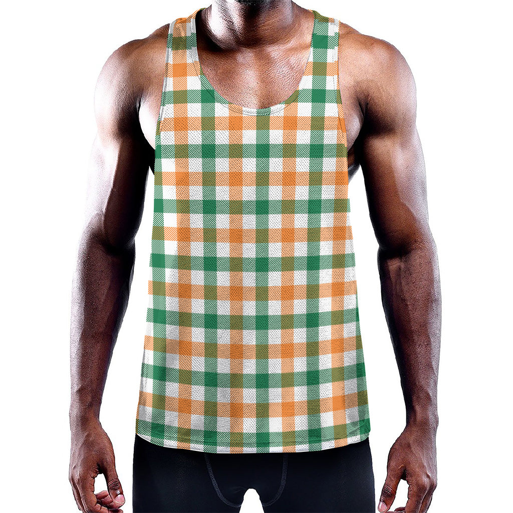 Irish Plaid St. Patrick's Day Print Training Tank Top