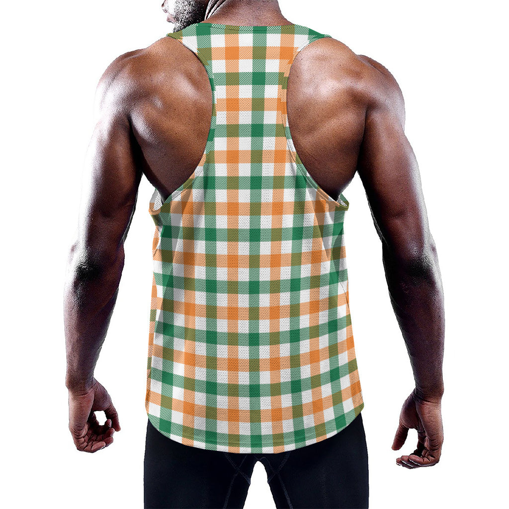 Irish Plaid St. Patrick's Day Print Training Tank Top