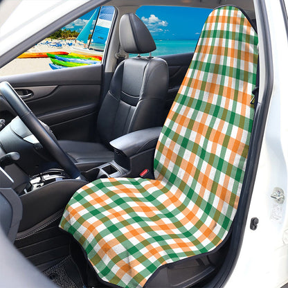 Irish Plaid St. Patrick's Day Print Waterproof Car Seat Cover