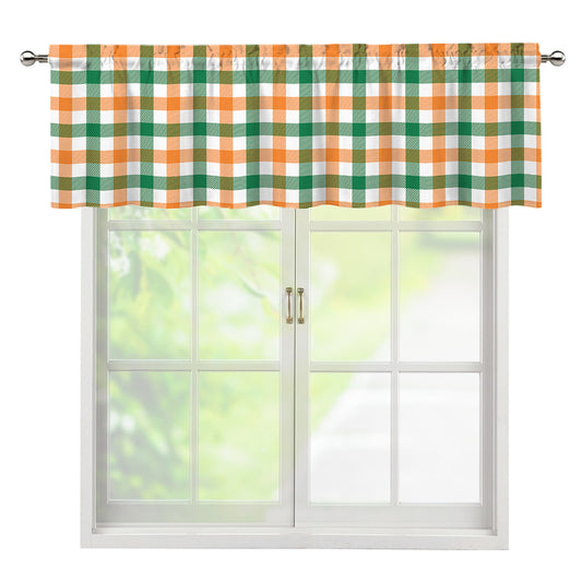 Irish Plaid St. Patrick's Day Print Window Valance