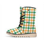 Irish Plaid St. Patrick's Day Print Winter Boots