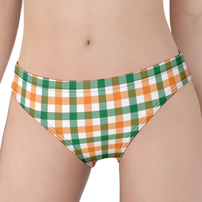 Irish Plaid St. Patrick's Day Print Women's Panties