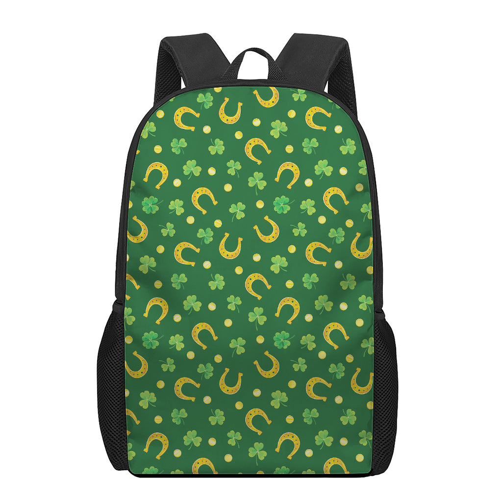 Irish Saint Patrick's Day Pattern Print 17 Inch Backpack