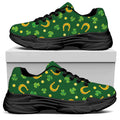 Irish Saint Patrick's Day Pattern Print Black Chunky Shoes