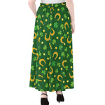 Irish Saint Patrick's Day Pattern Print Chiffon Maxi Skirt