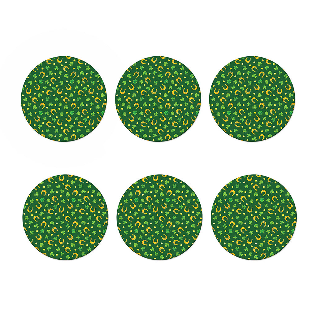 Irish Saint Patrick's Day Pattern Print Coaster Set