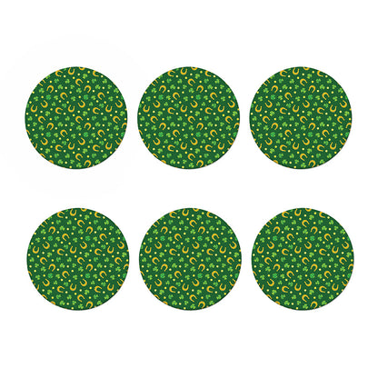 Irish Saint Patrick's Day Pattern Print Coaster Set