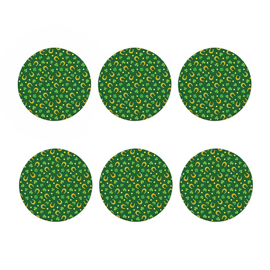 Irish Saint Patrick's Day Pattern Print Coaster Set