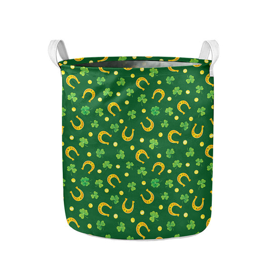 Irish Saint Patrick's Day Pattern Print Collapsible Laundry Basket
