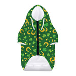Irish Saint Patrick's Day Pattern Print Dog Zip Up Hoodie
