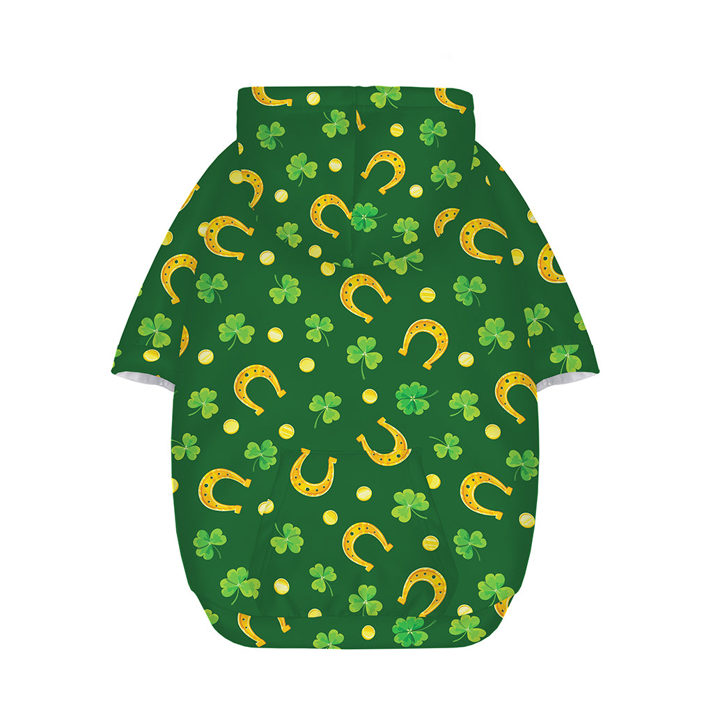 Irish Saint Patrick's Day Pattern Print Dog Zip Up Hoodie