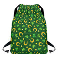 Irish Saint Patrick's Day Pattern Print Drawstring Backpack