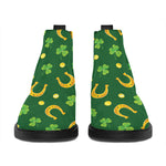 Irish Saint Patrick's Day Pattern Print Flat Ankle Boots
