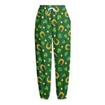 Irish Saint Patrick's Day Pattern Print Fleece Lined Knit Pants