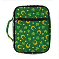 Irish Saint Patrick's Day Pattern Print Front Pocket Bible Bag