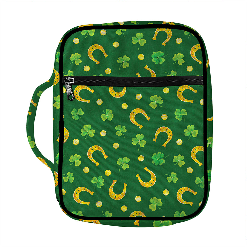 Irish Saint Patrick's Day Pattern Print Front Pocket Bible Bag