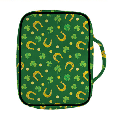 Irish Saint Patrick's Day Pattern Print Front Pocket Bible Bag