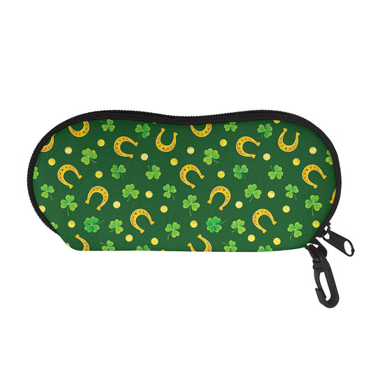 Irish Saint Patrick's Day Pattern Print Glasses Case