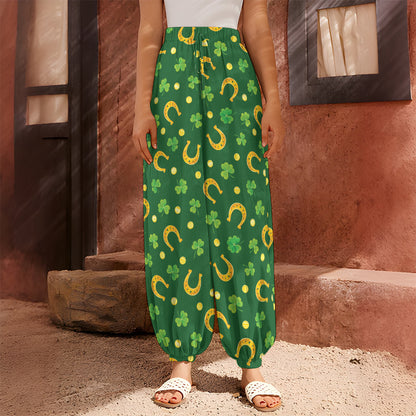 Irish Saint Patrick's Day Pattern Print Harem Pants