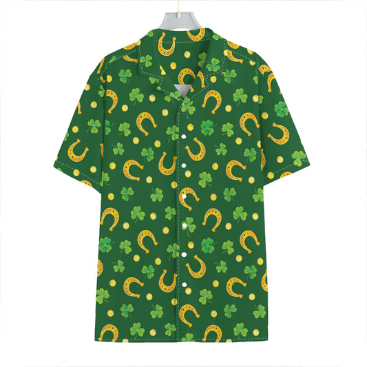 Irish Saint Patrick's Day Pattern Print Hawaiian Shirt