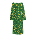 Irish Saint Patrick's Day Pattern Print Hooded Bathrobe