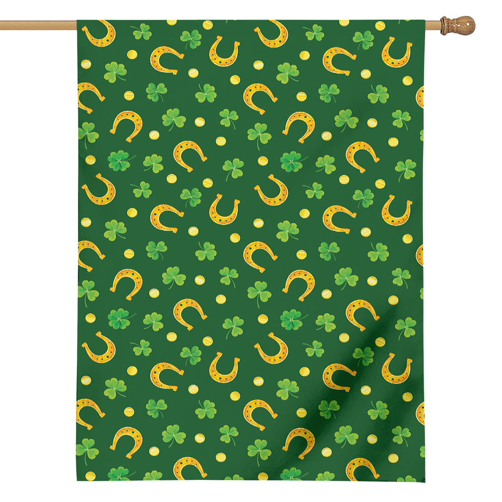 Irish Saint Patrick's Day Pattern Print House Flag