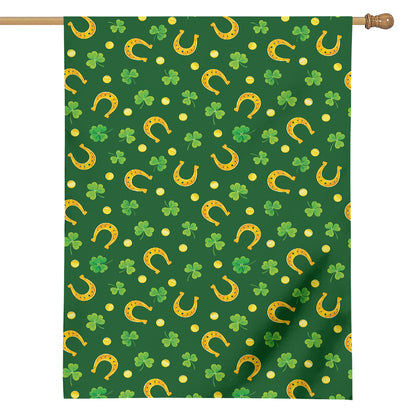 Irish Saint Patrick's Day Pattern Print House Flag