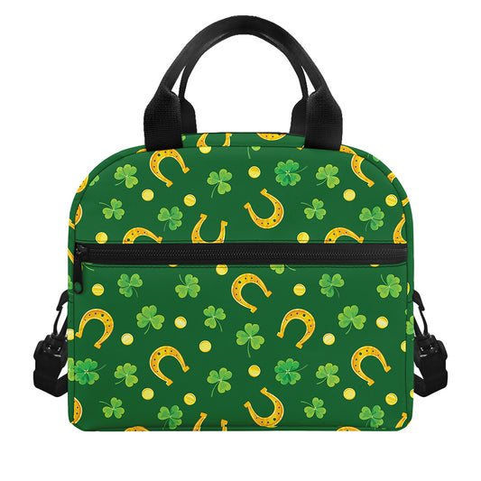 Irish Saint Patrick's Day Pattern Print Insulated Lunch Bag