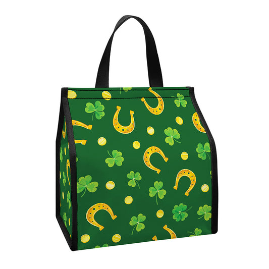Irish Saint Patrick's Day Pattern Print Insulated Lunch Tote