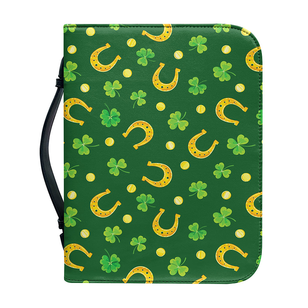 Irish Saint Patrick's Day Pattern Print Leather Bible Cover