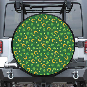 Irish Saint Patrick's Day Pattern Print Leather Spare Tire Cover