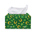 Irish Saint Patrick's Day Pattern Print Leather Tissue Box Cover