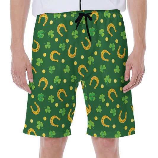 Irish Saint Patrick's Day Pattern Print Men's Beach Shorts
