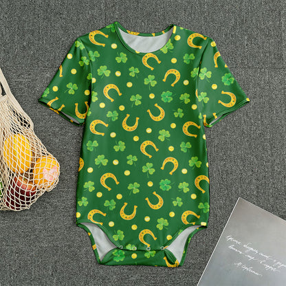 Irish Saint Patrick's Day Pattern Print Men's Bodysuit