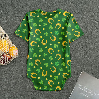 Irish Saint Patrick's Day Pattern Print Men's Bodysuit