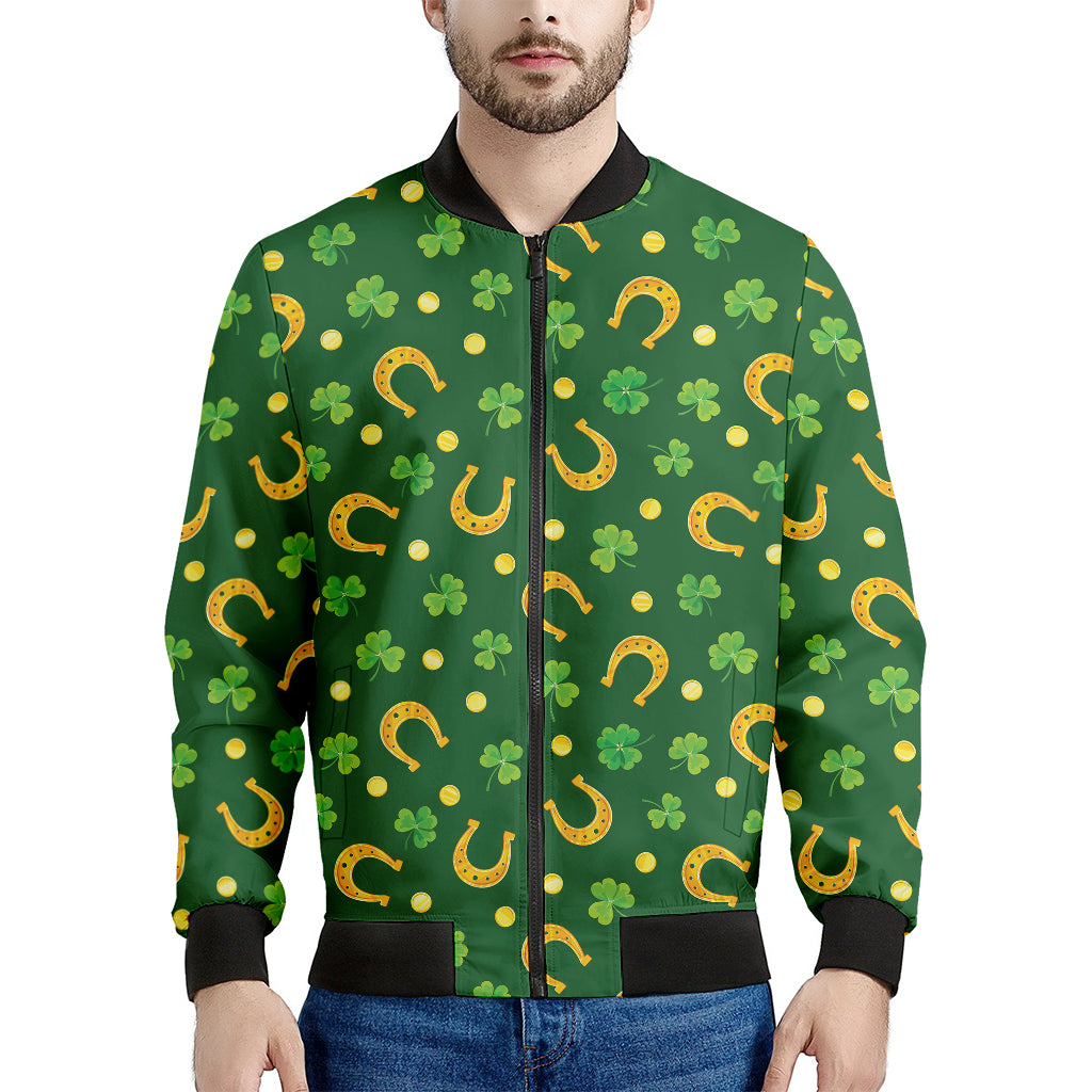 Irish Saint Patrick's Day Pattern Print Men's Bomber Jacket