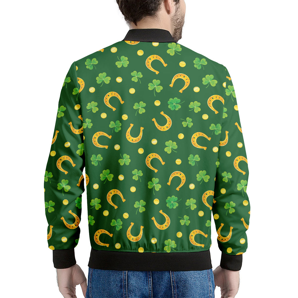Irish Saint Patrick's Day Pattern Print Men's Bomber Jacket