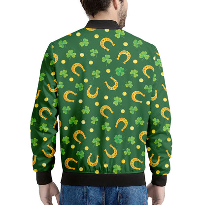 Irish Saint Patrick's Day Pattern Print Men's Bomber Jacket