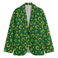 Irish Saint Patrick's Day Pattern Print Men's Cotton Blazer