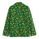 Irish Saint Patrick's Day Pattern Print Men's Cotton Blazer