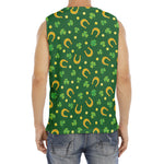 Irish Saint Patrick's Day Pattern Print Men's Fitness Tank Top