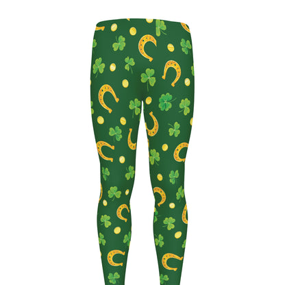 Irish Saint Patrick's Day Pattern Print Men's leggings