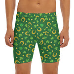 Irish Saint Patrick's Day Pattern Print Men's Long Boxer Briefs