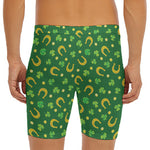 Irish Saint Patrick's Day Pattern Print Men's Long Boxer Briefs