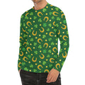 Irish Saint Patrick's Day Pattern Print Men's Long Sleeve Rash Guard