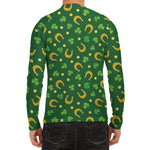 Irish Saint Patrick's Day Pattern Print Men's Long Sleeve Rash Guard