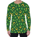 Irish Saint Patrick's Day Pattern Print Men's Long Sleeve T-Shirt
